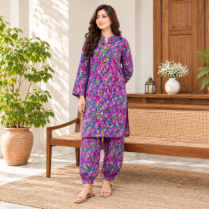 Magenta Bloom Lawn 2-Piece